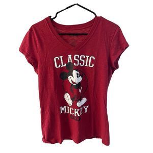 Disney red classic Mickey Mouse xl Womens Tshirt